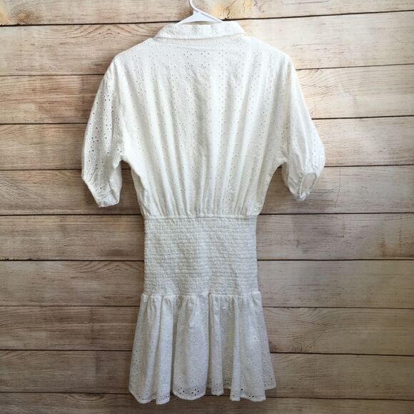 SKYLAR‎ + MADISON BOSS BABE DRESS IN WHITE EYELET - Picture 6 of 8